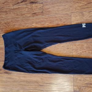 Pink yoga black leggings